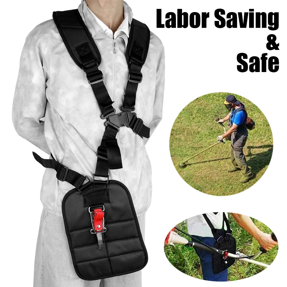 Harness Strap Belt Lawn Mower Power Pruner Double Trimmer Shoulder Adjusted Band For Brush Cutter & Trimmer Garden