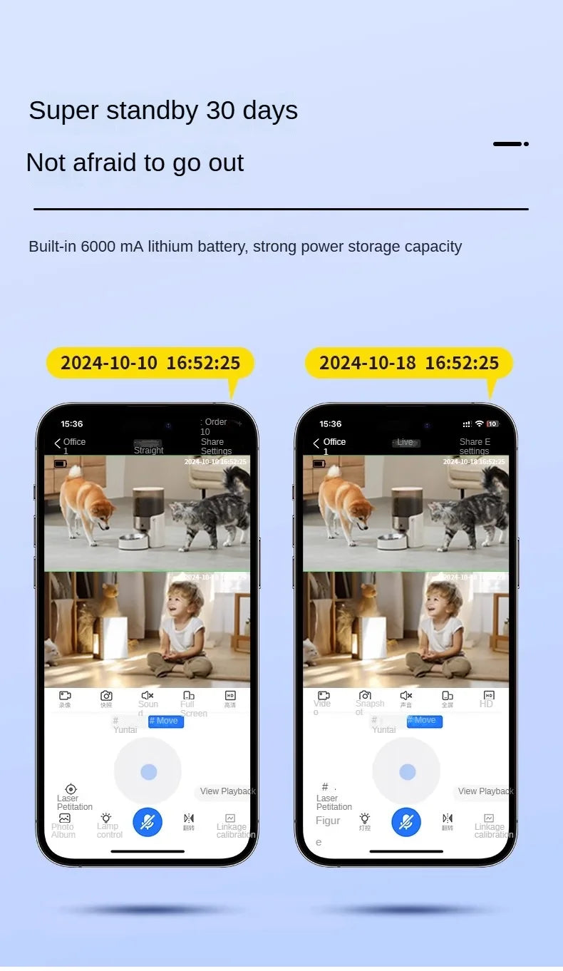 Smart Dual Lens IP Dome Robot Camera Full Color AI Humanoid Detection Two-way Audio Home Security CCTV Baby Pets Monitor New