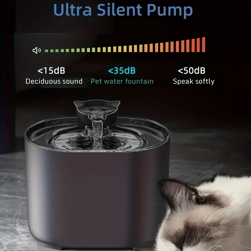 Dog/Cat 1pc 2.2L Pet Water Fountain - Fountains with Automatic Water Dispenser, Fresh and Filtered Drinking Water, and Whisper Qu