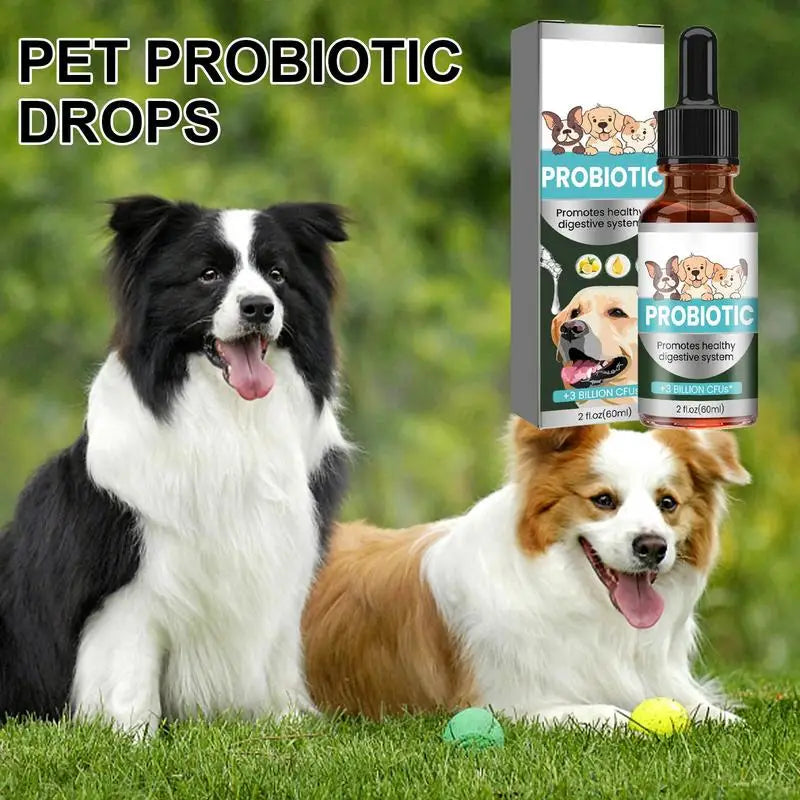 Pet Probiotic Drops 60ml Non-Greasy Mild Digestive Enzyme For Dogs Professional Cat Probiotics Digestive Health Support Additive