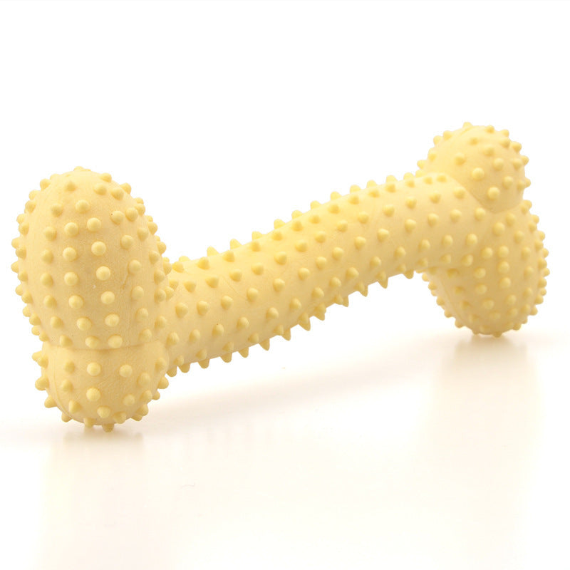 Dog Milk Flavor Prickly Bone Shaped Teething Toy