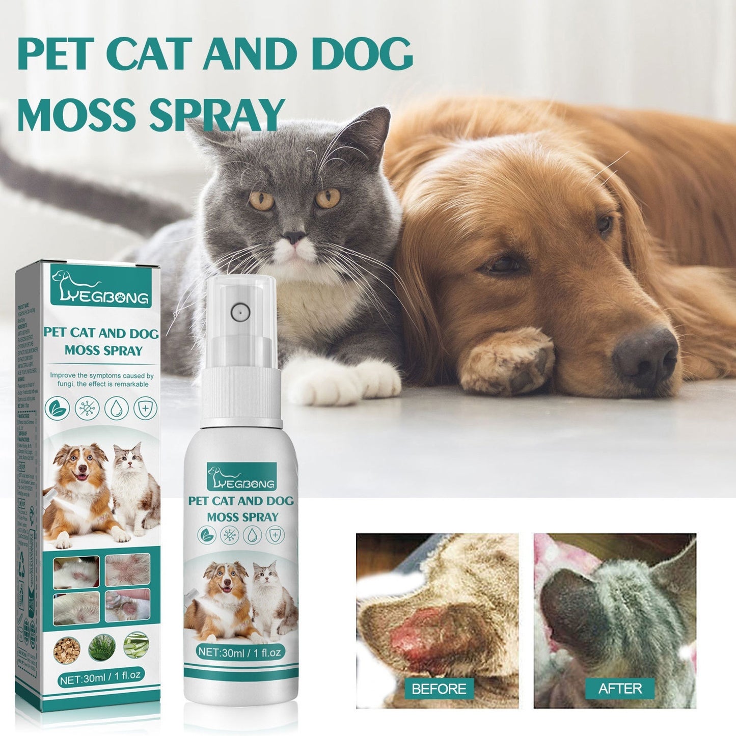 Pet Skin Moss Care Anti-itching Spray