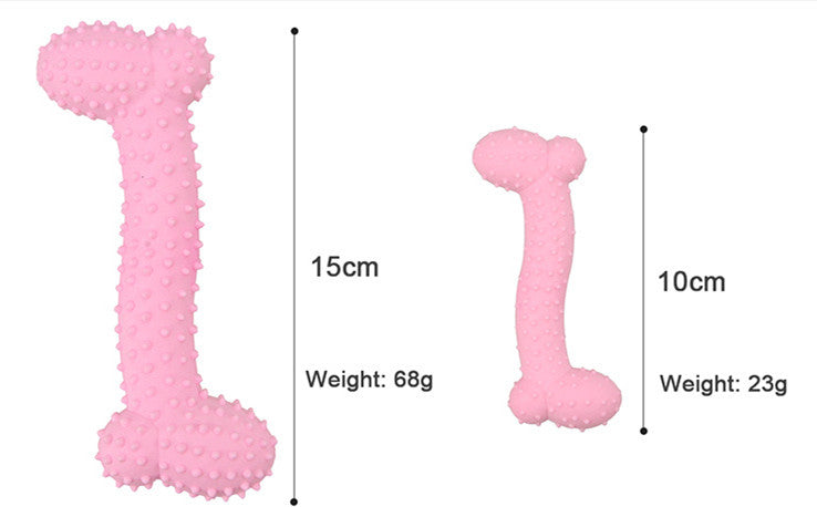 Dog Milk Flavor Prickly Bone Shaped Teething Toy