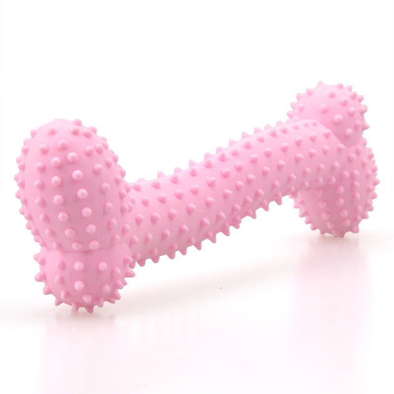 Dog Milk Flavor Prickly Bone Shaped Teething Toy