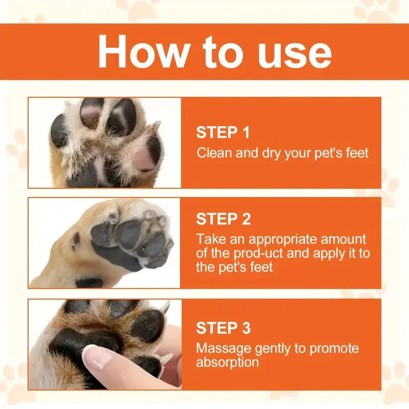 Pet Paw Cream - Honey and Anti-Badic Acid Formula - Soothes Cracked Paws, Keeps Soft and Water for Foot Pads,