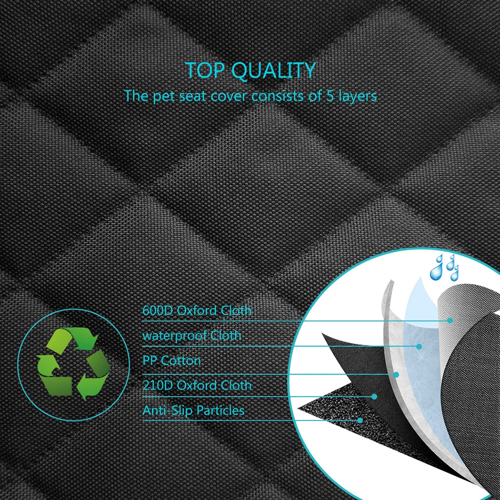 Dog Seat Cover Waterproof.  Cushion Protector With Middle Seat Armrest