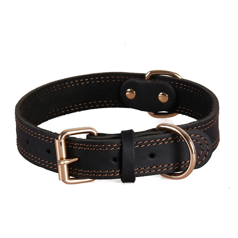 Durable Heavy-duty Rustproof Double D-Ring Pet Collar For Medium And Large Dogs