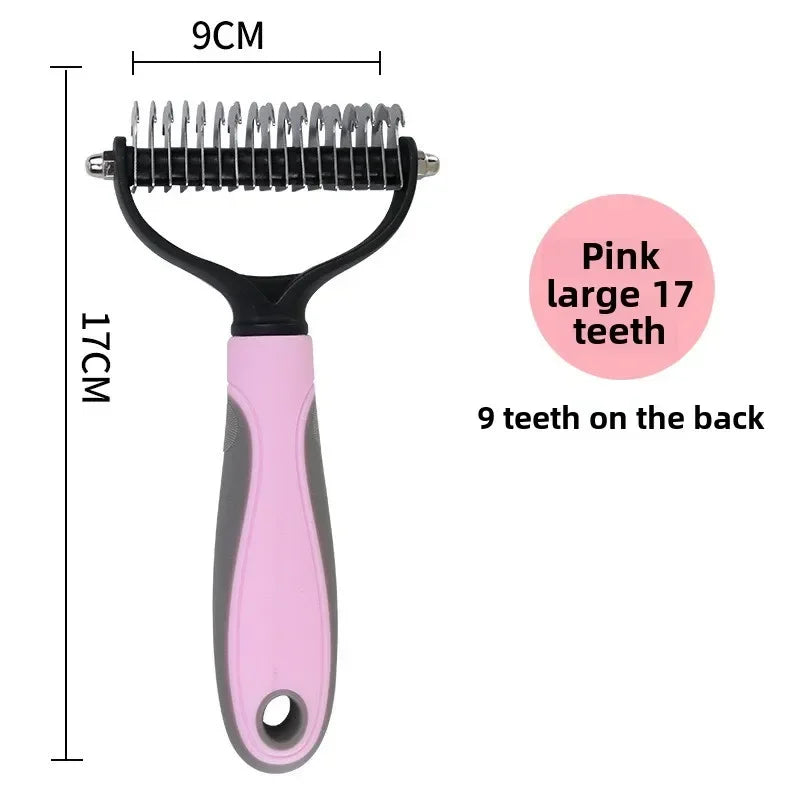Pet Dogs Deshedding Grooming Brush Professional Dog Hair Remover Pet Fur Knot Cutter Puppy Cat Comb Brushes Shedding Supplies