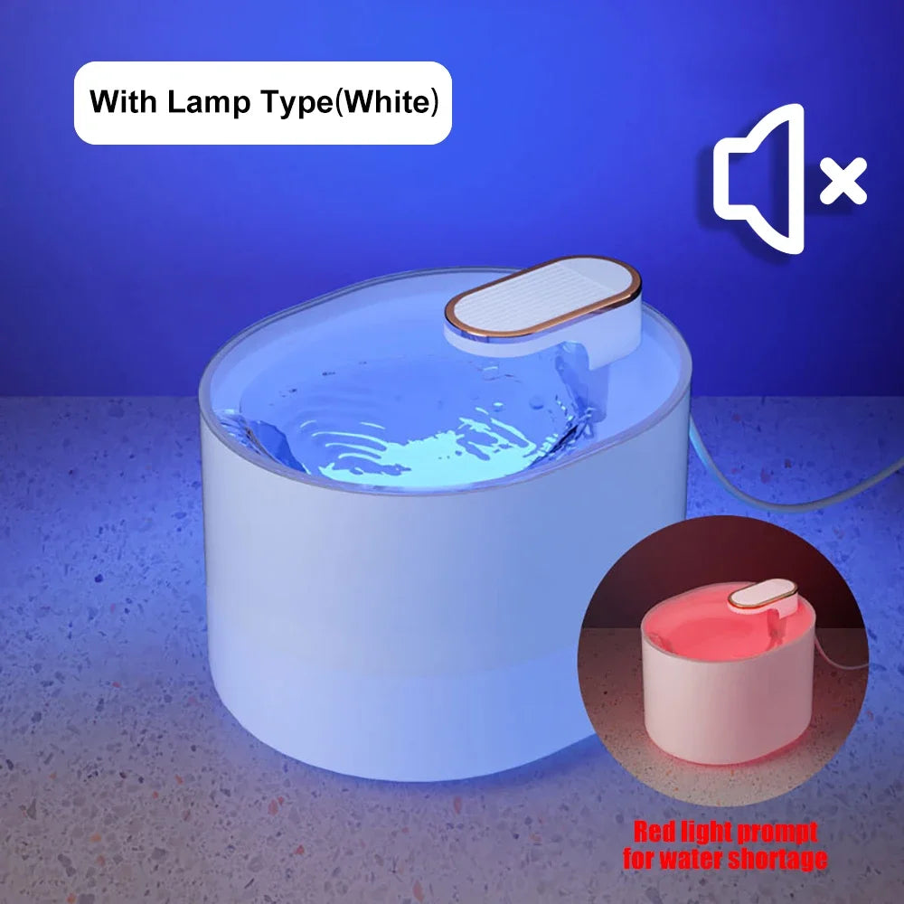 Dog/Cat Water Fountain 3L Automatic Water Dispenser with LED Light Ultra Silent Pet Drinking Water Fountain Automatic Pet Feeder