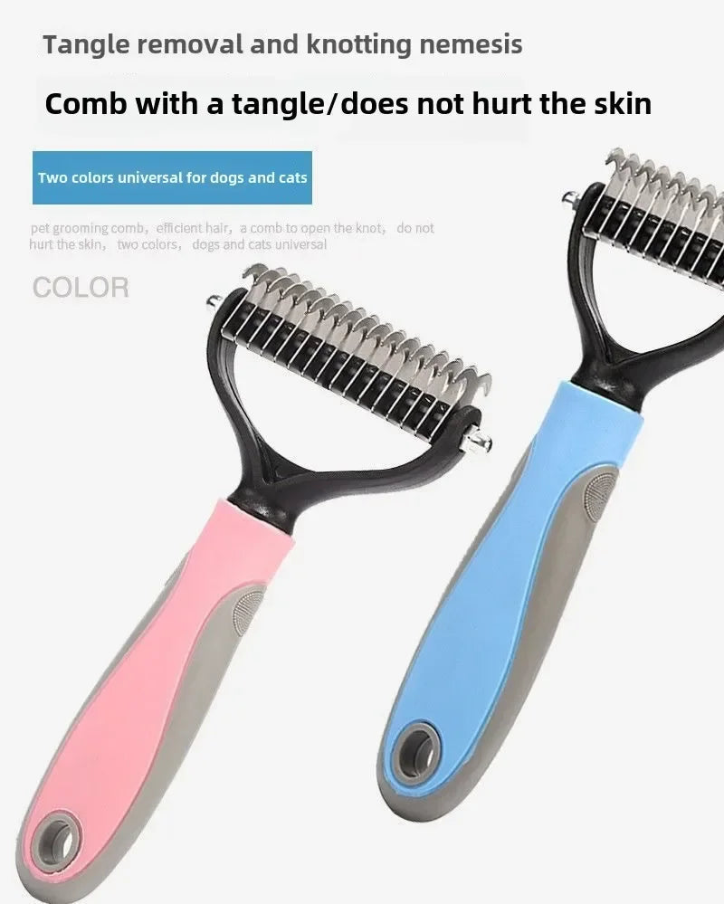 Pet Dogs Deshedding Grooming Brush Professional Dog Hair Remover Pet Fur Knot Cutter Puppy Cat Comb Brushes Shedding Supplies