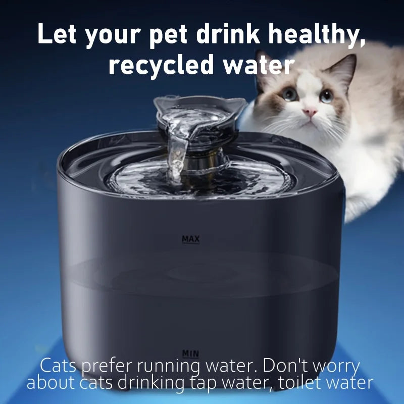 Dog/Cat 1pc 2.2L Pet Water Fountain - Fountains with Automatic Water Dispenser, Fresh and Filtered Drinking Water, and Whisper Qu