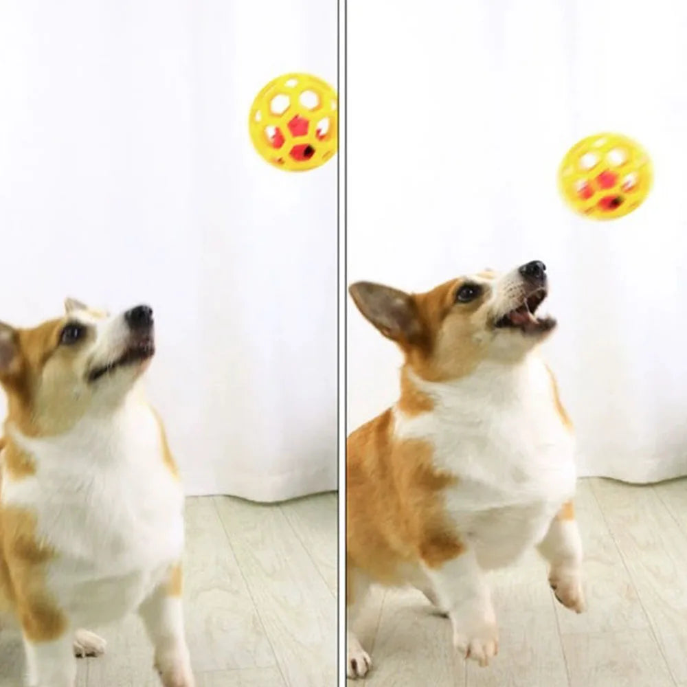 Dog Toy Ball, Pet Boredom Relief Bell Ball, Interactive Play Toy for Dogs, Fun Chew Ball with Bell