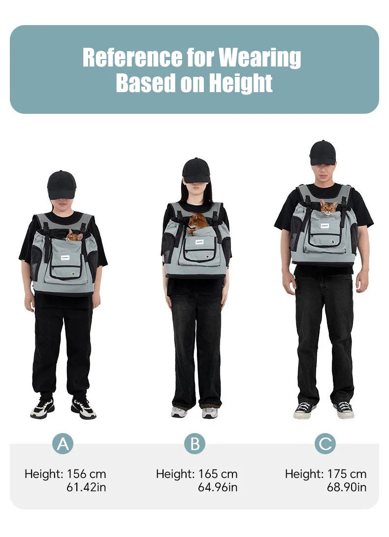 Pet Carrier Backpack for Cat Dog  Airline Approved Ventilated Breathable Front Back Travel Hiking Outdoor Bag Small Puppy Kitten