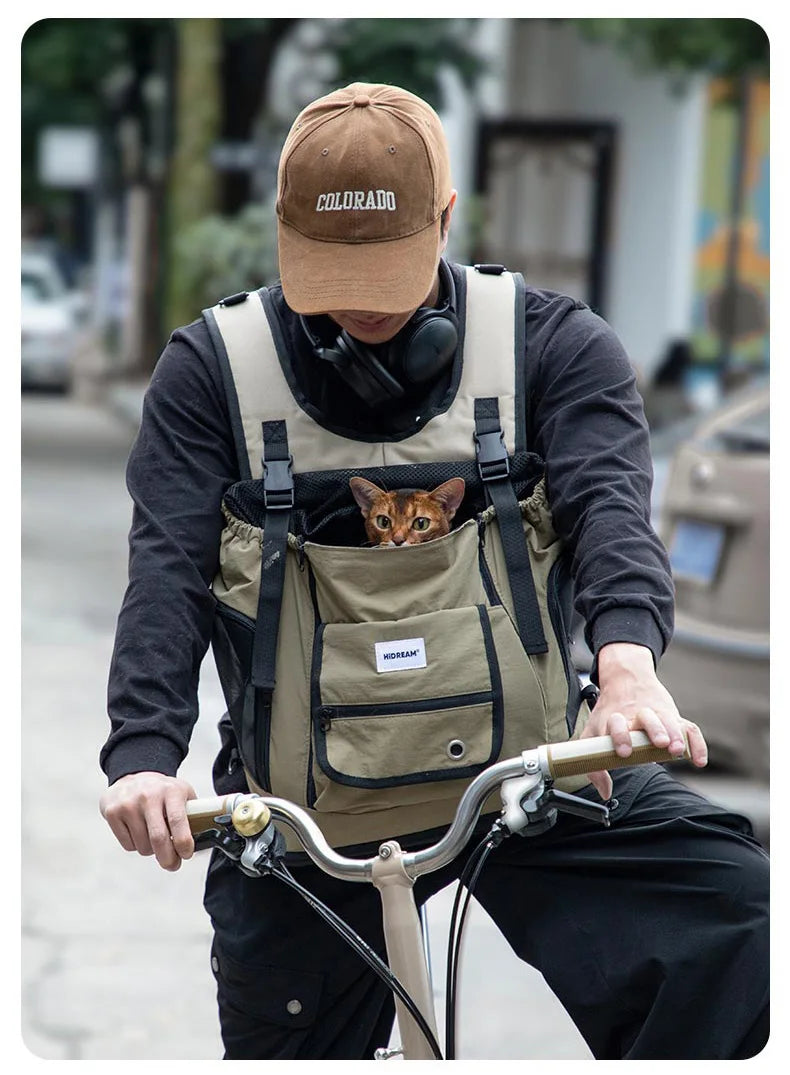 Pet Carrier Backpack for Cat Dog  Airline Approved Ventilated Breathable Front Back Travel Hiking Outdoor Bag Small Puppy Kitten