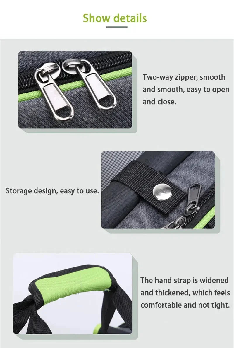 2025 New Large Capacity Carrier Cat Pet Airlines Approved Reflective Tape Cat Travel Bag Expandable Foldable Soft Dog Carrier