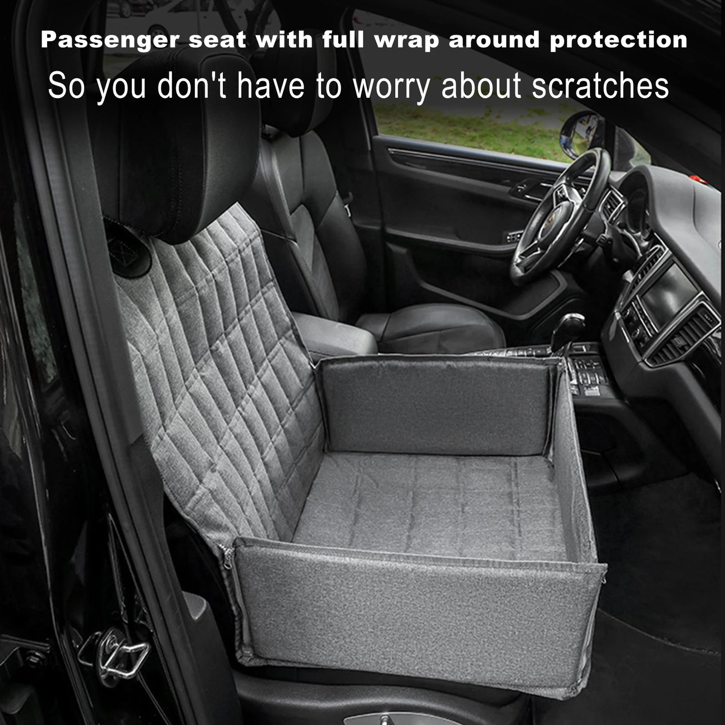 Dog Car Seat Cover Pet Travel Carrier Mattress Waterproof Dog Car Seat Protector With Middle Seat Armrest For Dogs