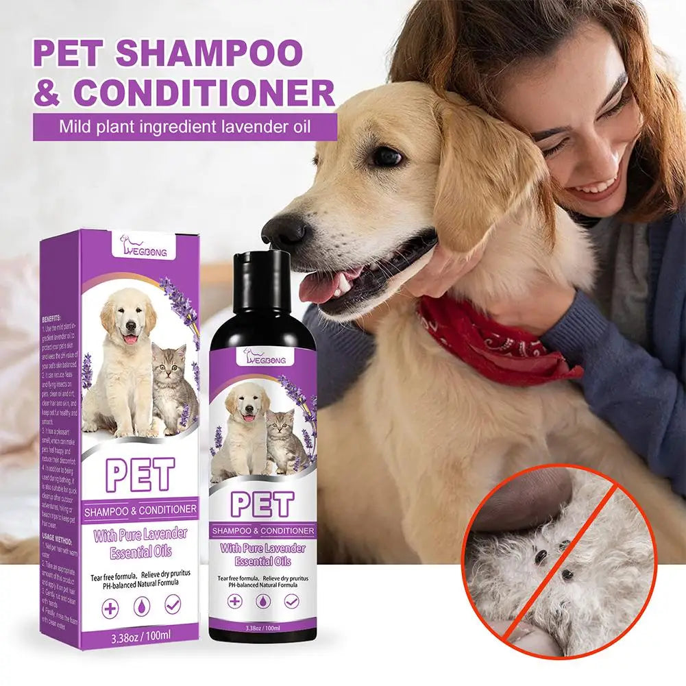 Dog & Cat Hair Fragrant, Decontamination, Bubble Deodorizing And Itching Relieving Bathing Pet Shampoo
