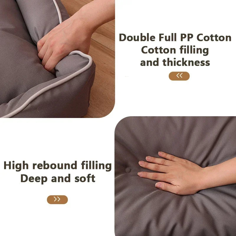 Dog Bed Pet Dogs Beds Four Seasons Thickened PP Cotton Filling Bite-resistant Waterproof 600D Oxford Pet Mat Dog Accessories