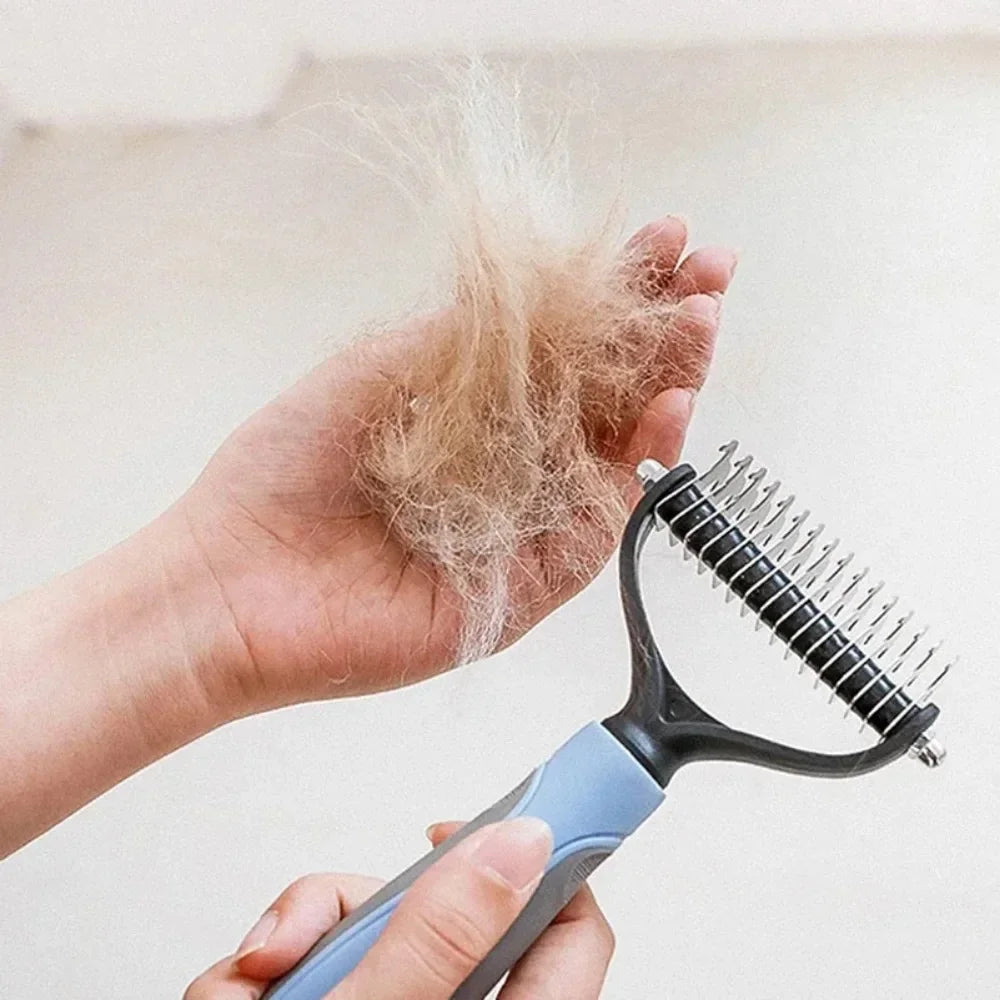 Pet Dogs Deshedding Grooming Brush Professional Dog Hair Remover Pet Fur Knot Cutter Puppy Cat Comb Brushes Shedding Supplies
