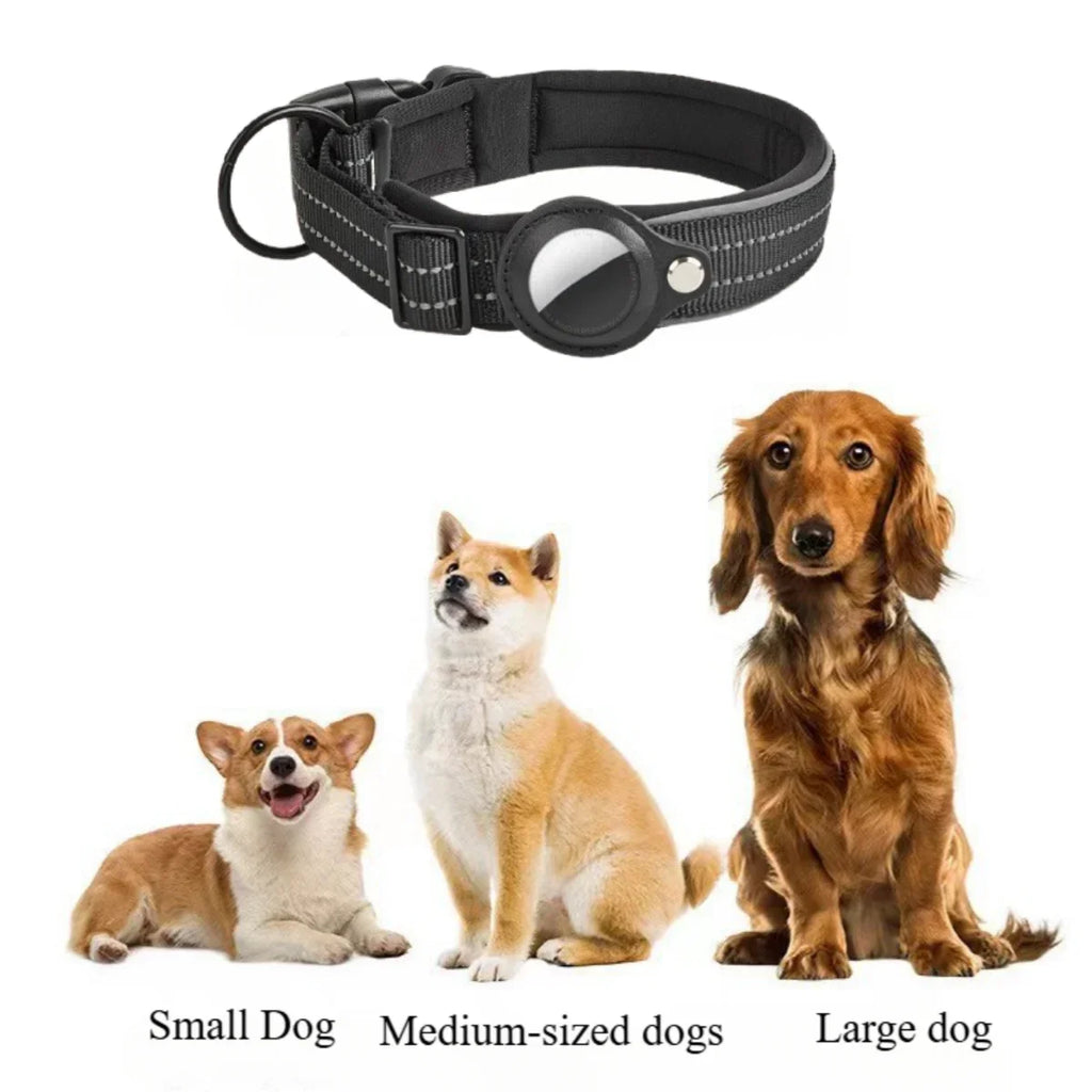 AirTag Reflective Dog Collar Padded
