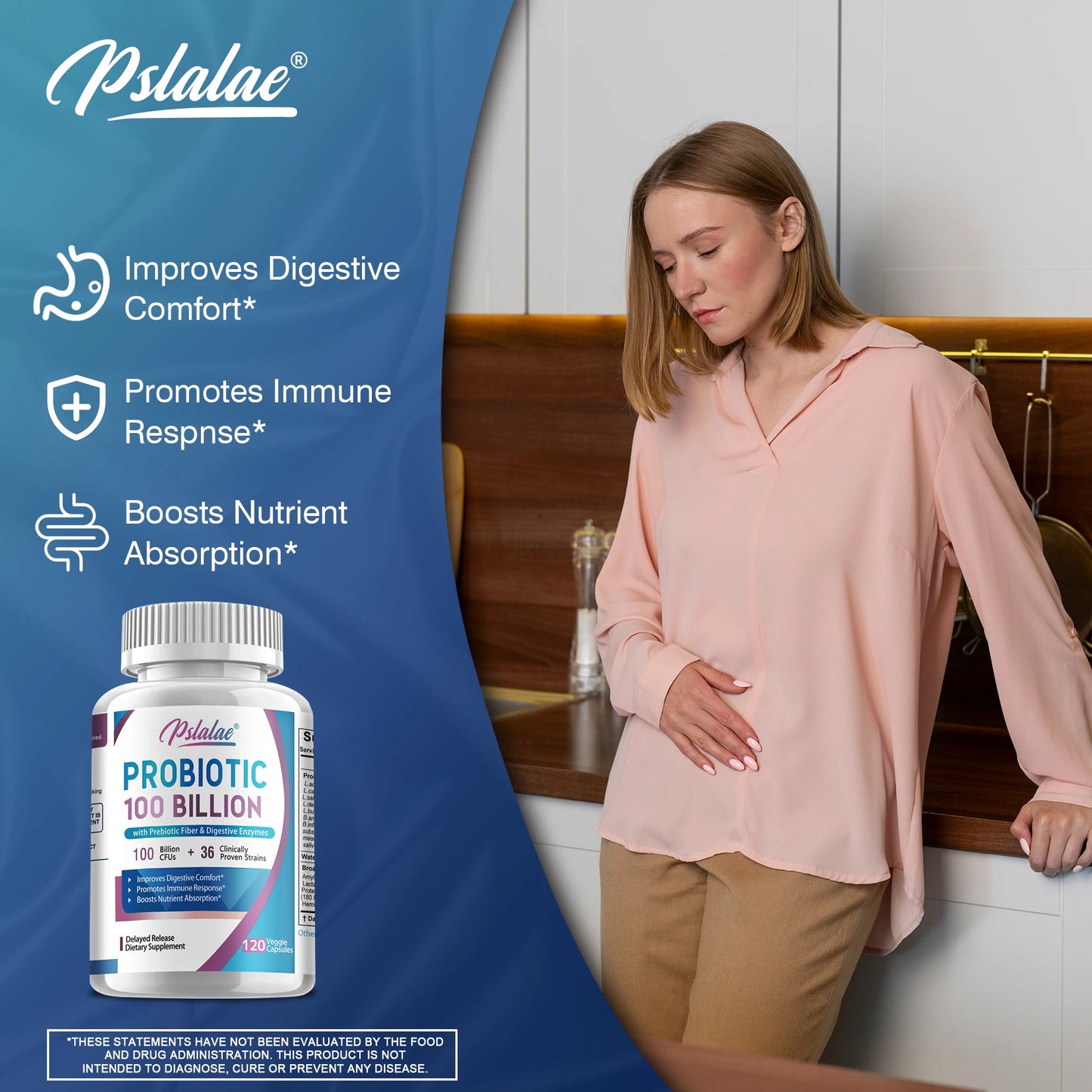 Probiotics 100 Billion - Help with Intestinal Health, Nutrient Digestion, Weight Management, Bloating Relief, Calorie Control