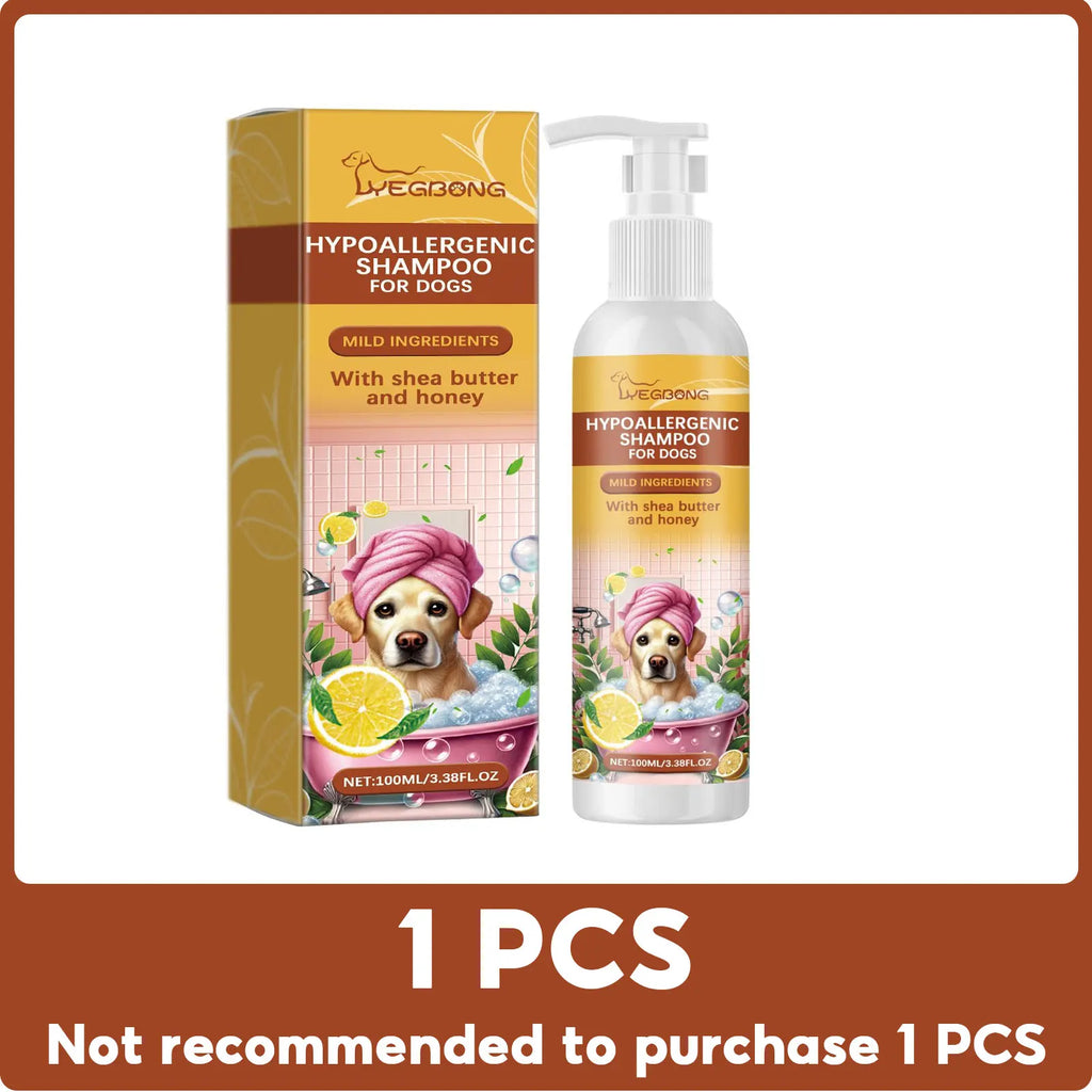 Dogs & Cats Shampoo Fragrance Bath Wash Hair Softening Itchy Skin Relief. Removes Mites & Dirts. Natural Moisturizing Pet Shower Gel