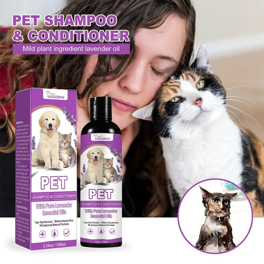 Dog & Cat Hair Fragrant, Decontamination, Bubble Deodorizing And Itching Relieving Bathing Pet Shampoo