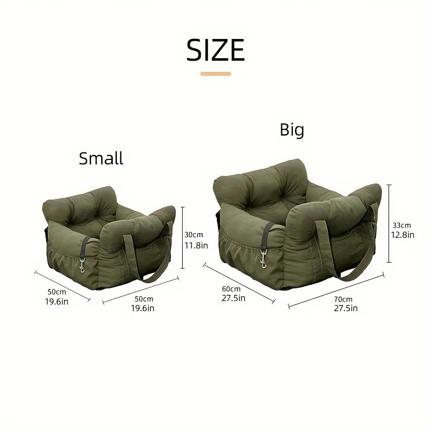 Dog Car Seat With Safety Belt.