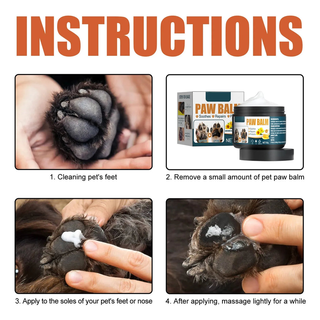 Pet Paw Balm. Repair Dry Paw Cracking Skin