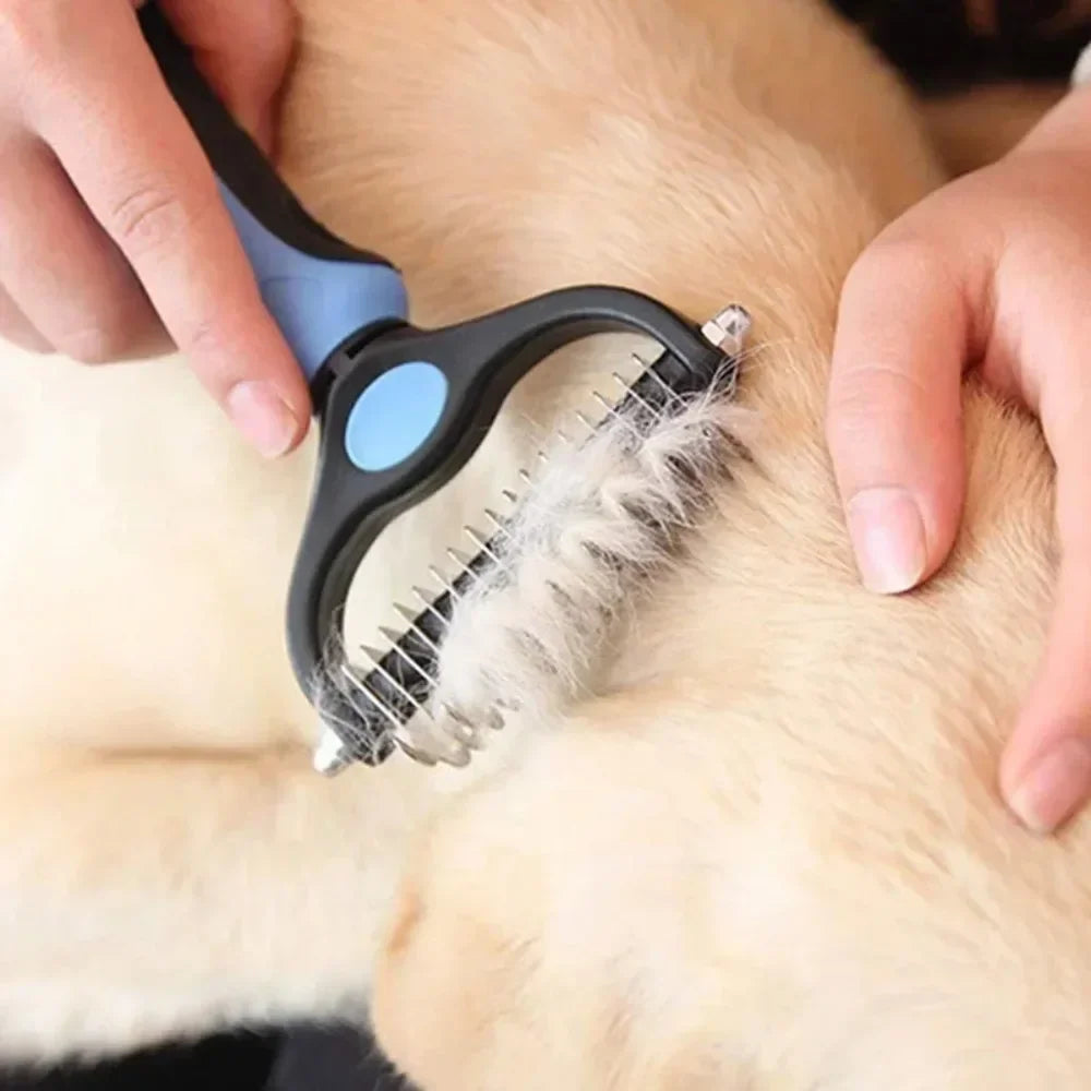 Pet Dogs Deshedding Grooming Brush Professional Dog Hair Remover Pet Fur Knot Cutter Puppy Cat Comb Brushes Shedding Supplies