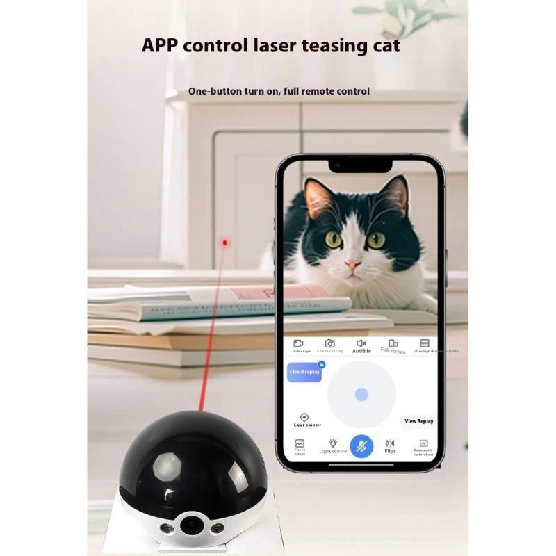 Treaded Wheel Pet Camera 1080P Real Time App Controlled For Pet Dogs & Cats