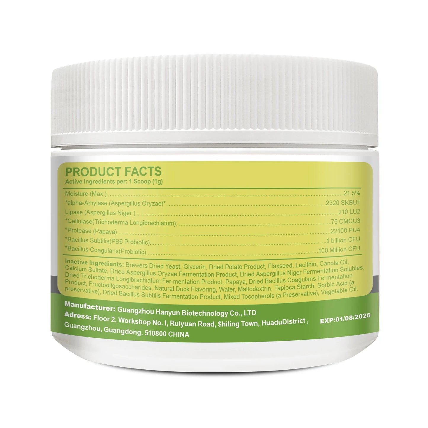 Dog Probiotic Powder Supplement - Supports Digestive Health&Relieves Diarrhea,Boosts Immune System for Puppy Adult Senior Dogs