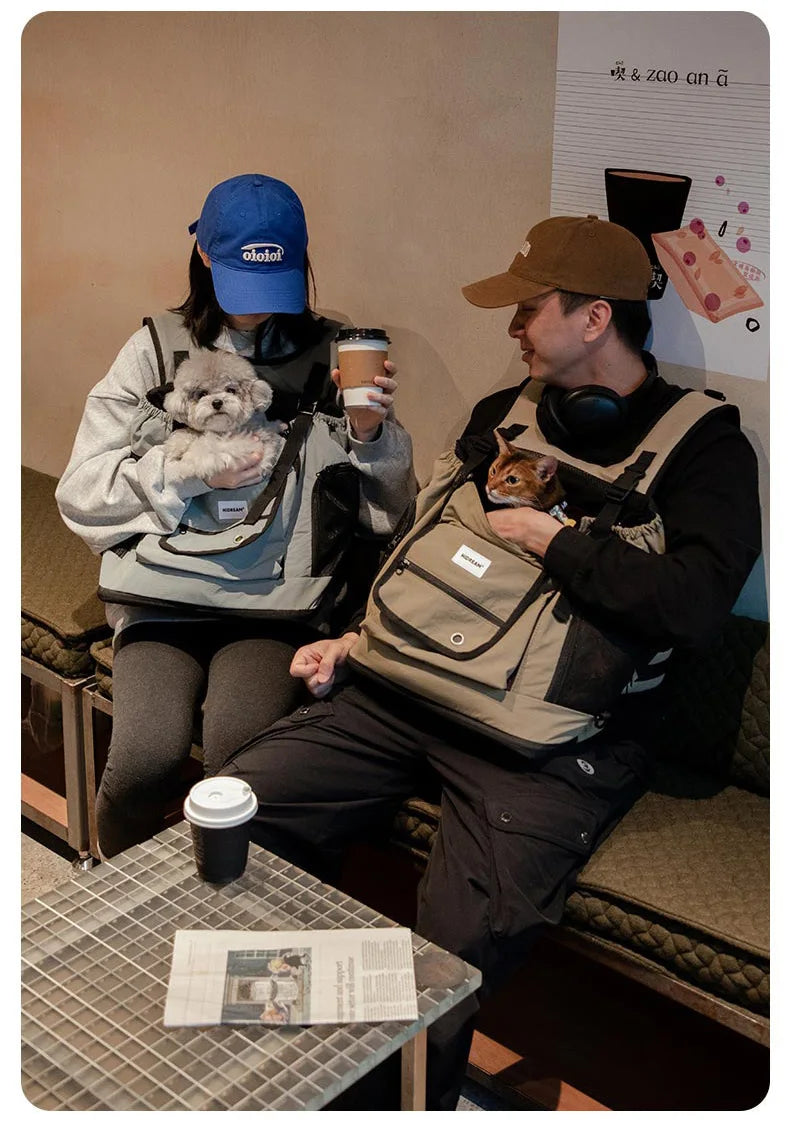 Pet Carrier Backpack for Cat Dog  Airline Approved Ventilated Breathable Front Back Travel Hiking Outdoor Bag Small Puppy Kitten