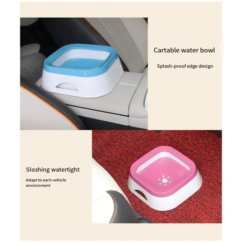 Dog Drinking Water Bowl Floating Non-Wetting Mouth Cat Bowl Without Spill Drinking Water Dispenser Plastic Anti-Over Dog Bowl