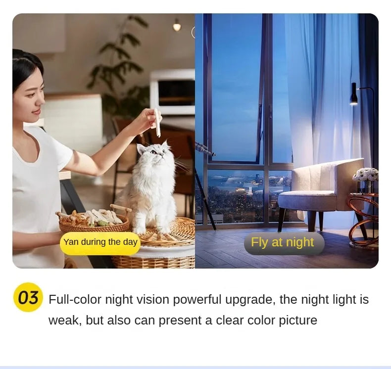 Smart Dual Lens IP Dome Robot Camera Full Color AI Humanoid Detection Two-way Audio Home Security CCTV Baby Pets Monitor New