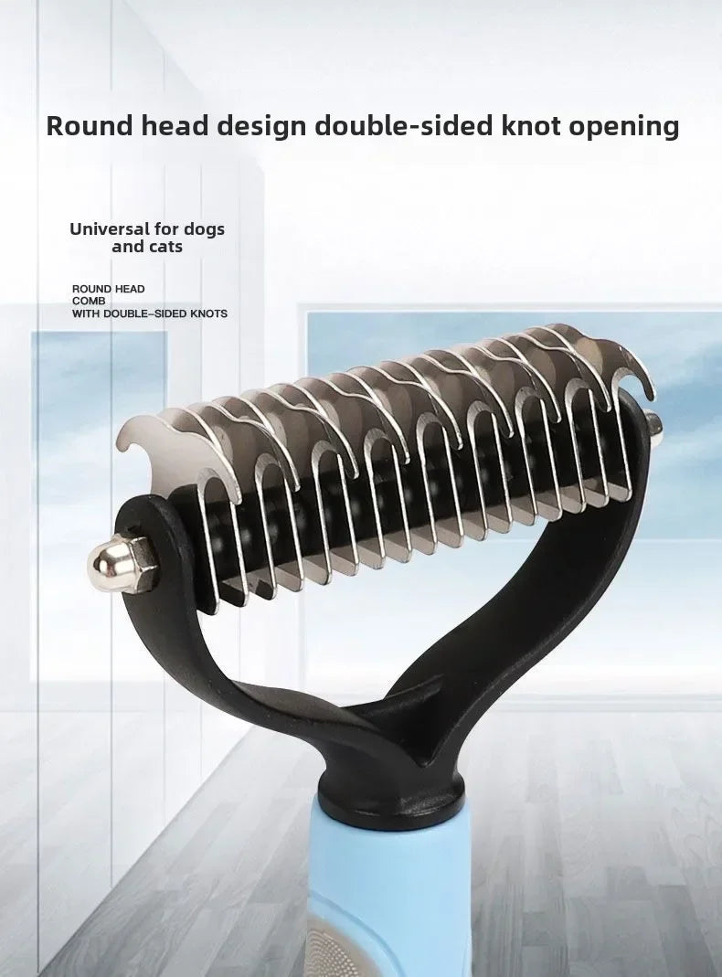 Pet Dogs Deshedding Grooming Brush Professional Dog Hair Remover Pet Fur Knot Cutter Puppy Cat Comb Brushes Shedding Supplies