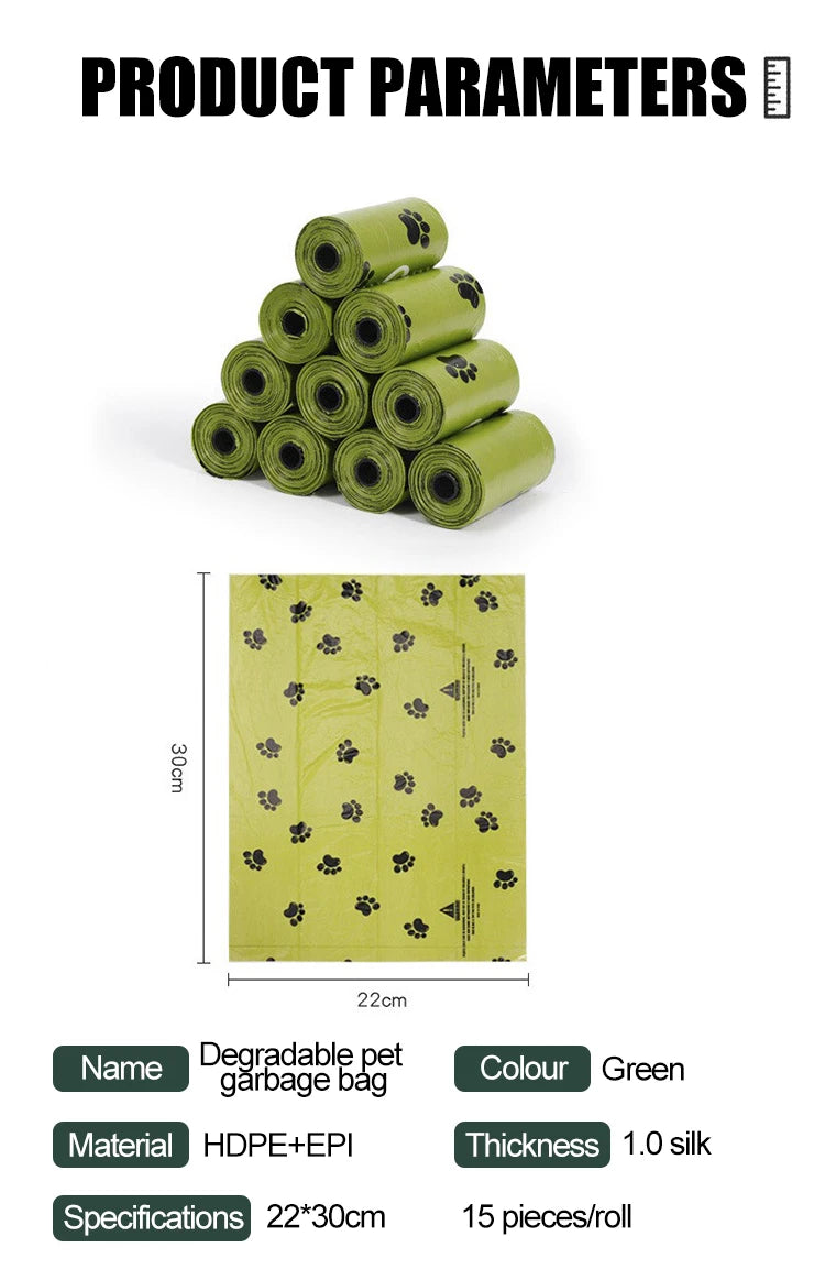 New Poop Bags for Dog Bags Pack Puppy Poop Bag Excrement Dog Poop Sachets Trash Potty Bags