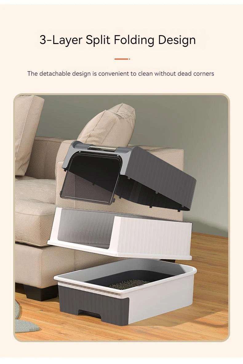 Cat Litter Box Large Rechargeable Self-cleaning Litter Box for Cat Fully Enclosed Toilet Large Capacity Cat Products