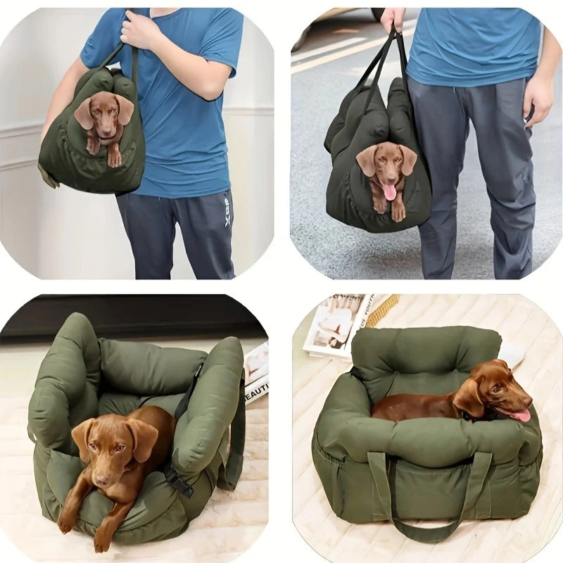 Dog Car Seat With Safety Belt.