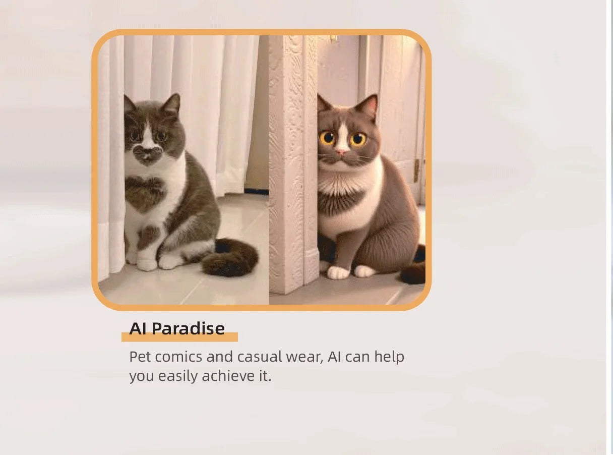 Pet Wifi Camera Night Vision Cat Dog Camera Ai Video Surveillance 350° APP Control Automatic Vlog Smart Home Indoor Dog Cats Cam