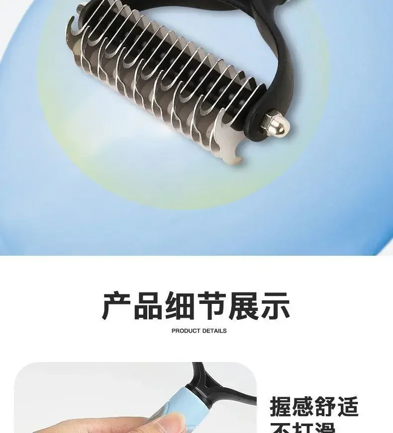Pet Dogs Deshedding Grooming Brush Professional Dog Hair Remover Pet Fur Knot Cutter Puppy Cat Comb Brushes Shedding Supplies
