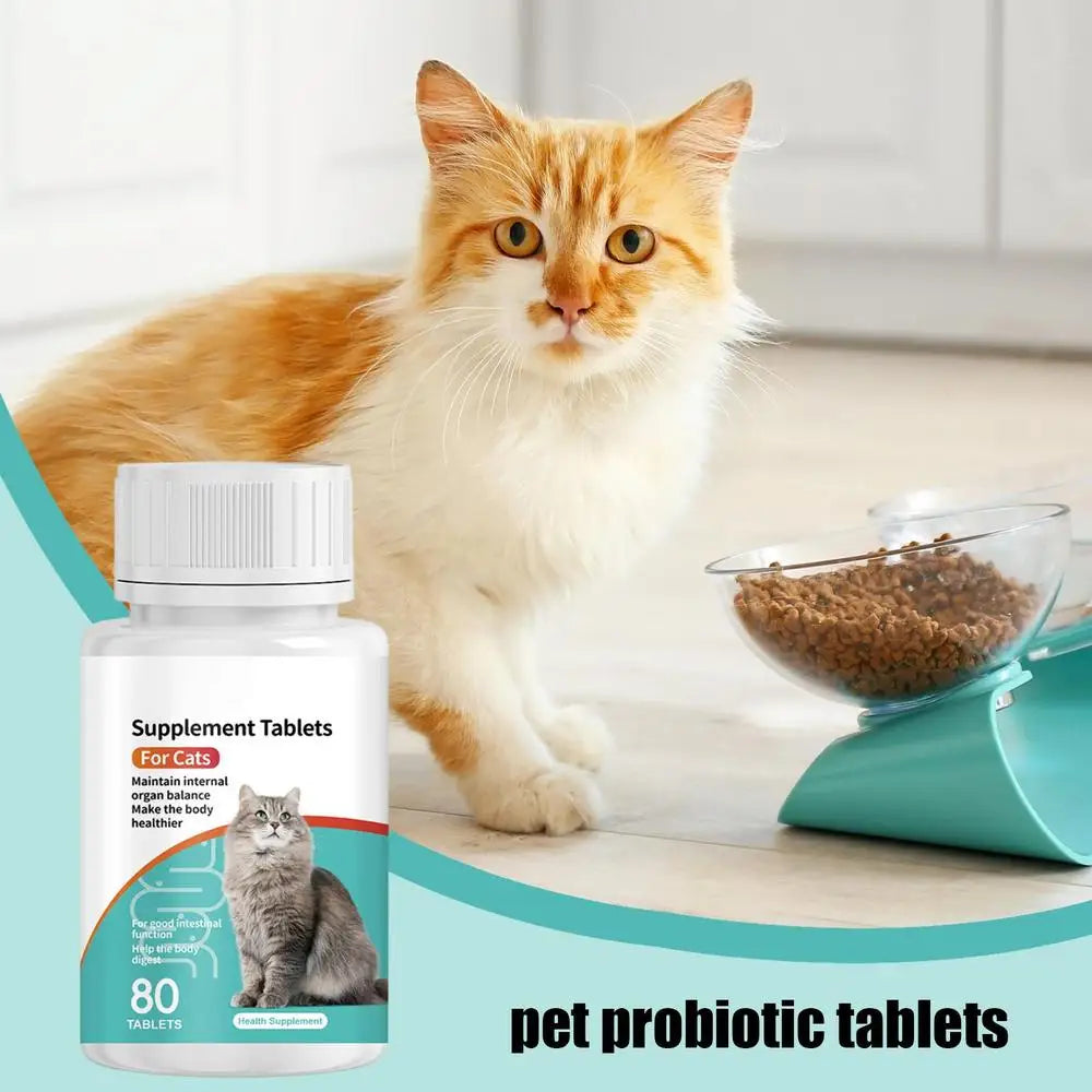Pet Probiotic For Cats Digestive Health Supplement Probiotic Tablets Kitten Probiotic Supplement Tablets Cat Digestive Support