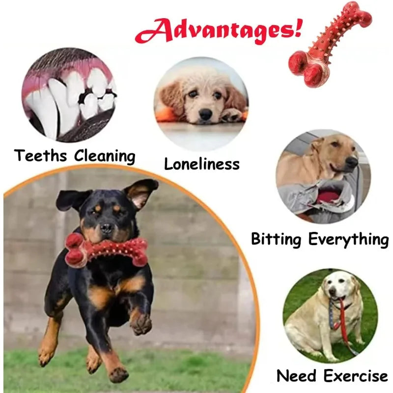 19.6cm Extra Tough Natural Rubber Dog Chew Bone for Aggressive Chewers