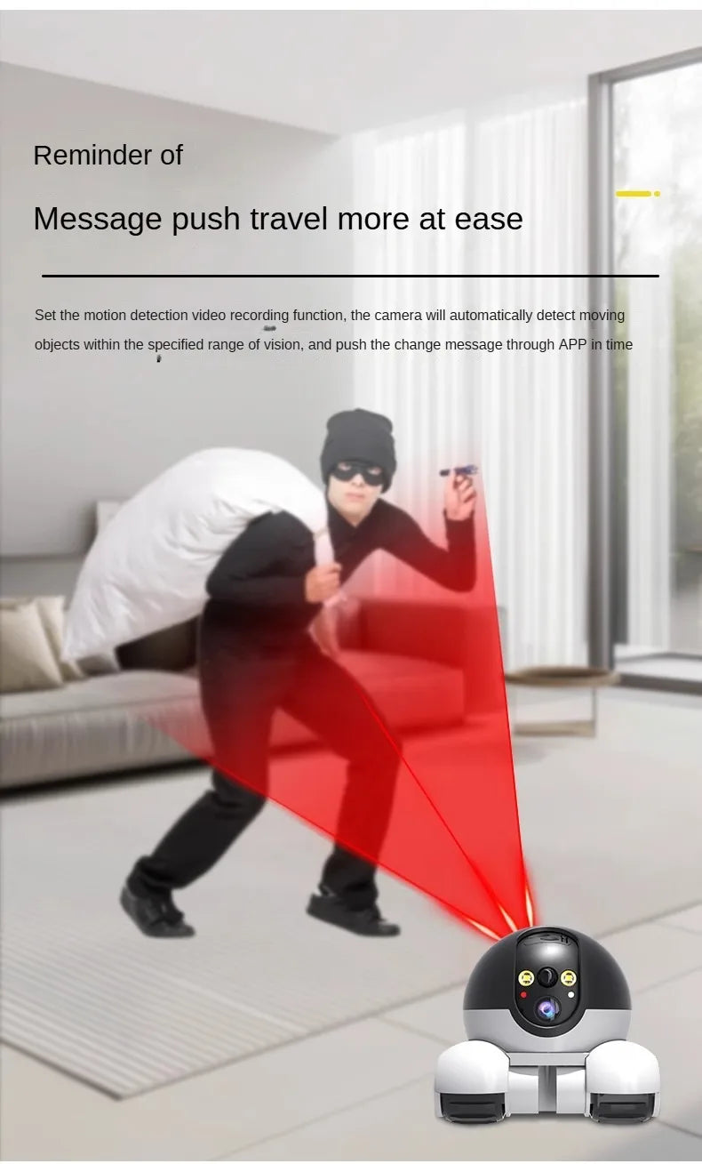 Smart Dual Lens IP Dome Robot Camera Full Color AI Humanoid Detection Two-way Audio Home Security CCTV Baby Pets Monitor New