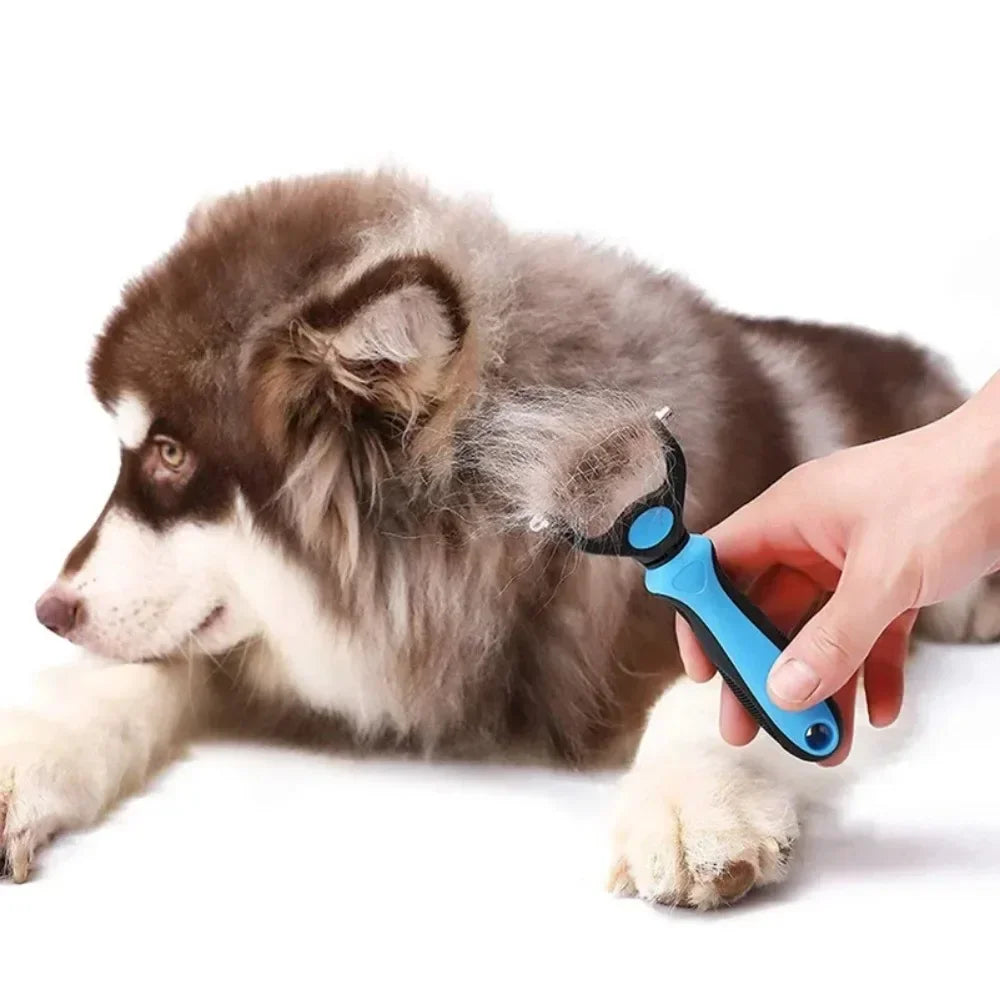 Pet Dogs Deshedding Grooming Brush Professional Dog Hair Remover Pet Fur Knot Cutter Puppy Cat Comb Brushes Shedding Supplies