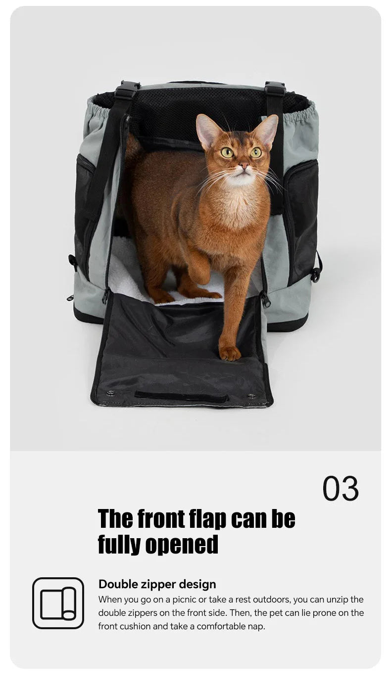 Pet Carrier Backpack for Cat Dog  Airline Approved Ventilated Breathable Front Back Travel Hiking Outdoor Bag Small Puppy Kitten