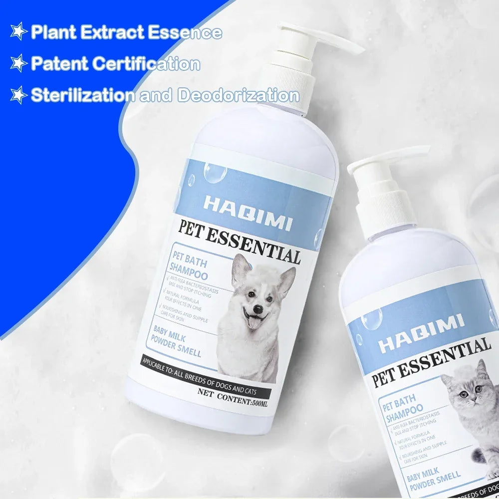 500ml Pet Bath Shampoo Cats Dogs Shower Gel Gentle Cleansing Deodorant Anti Itch Long Lasting Scent Pet Health Cleaning Products