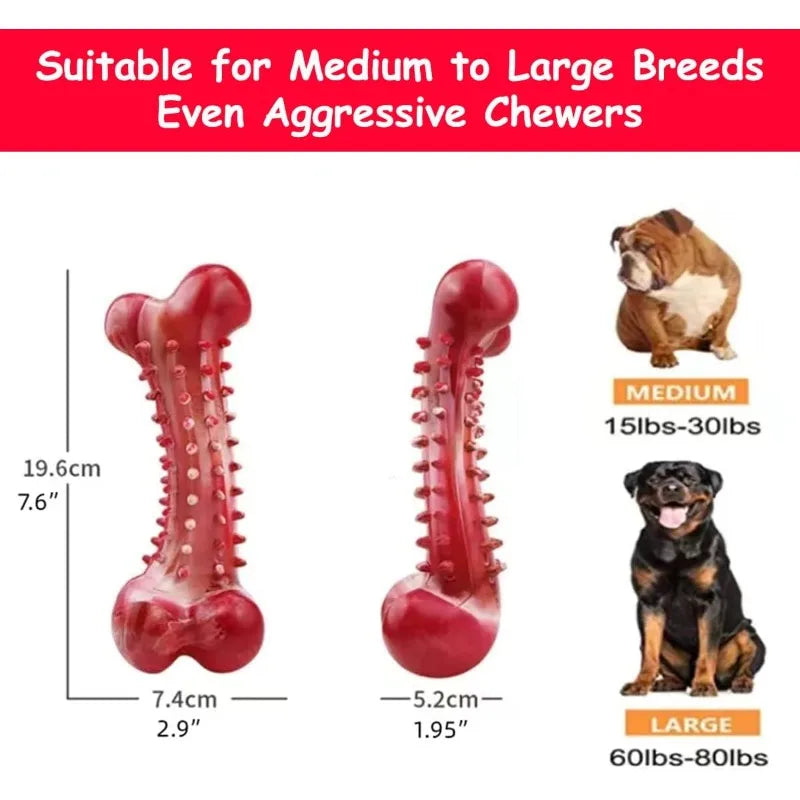 19.6cm Extra Tough Natural Rubber Dog Chew Bone for Aggressive Chewers