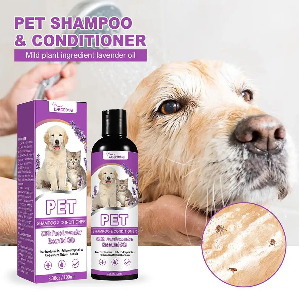 Dog & Cat Hair Fragrant, Decontamination, Bubble Deodorizing And Itching Relieving Bathing Pet Shampoo