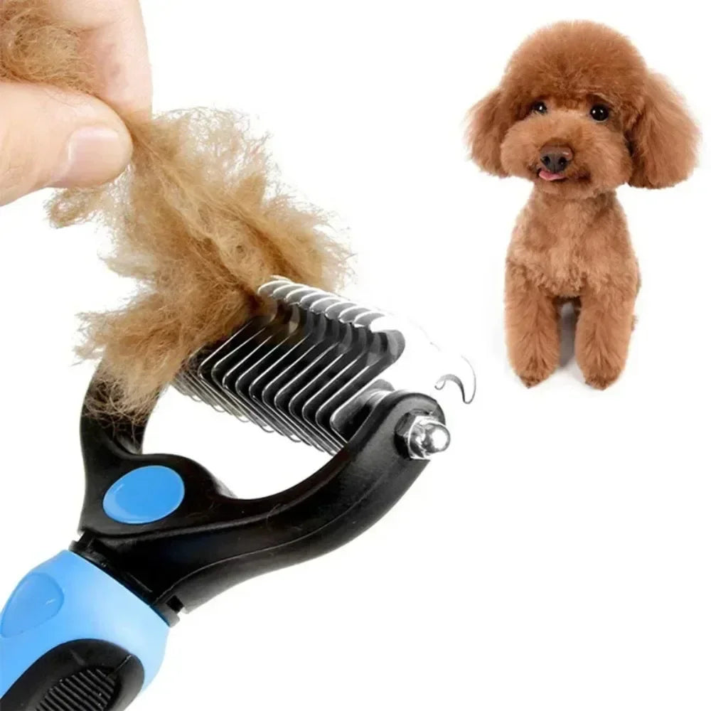 Pet Dogs Deshedding Grooming Brush Professional Dog Hair Remover Pet Fur Knot Cutter Puppy Cat Comb Brushes Shedding Supplies